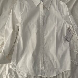 Athleta White Button Down Shirt